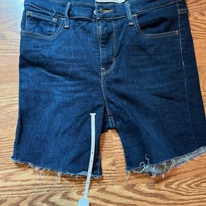 Levi's Women's Dark Blue Jean Shorts